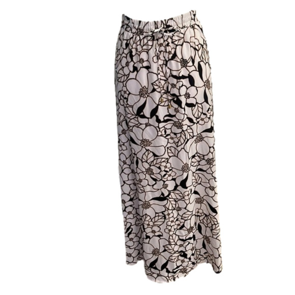 Worthington Maxi Skirt PXL drawstring neutral floral - Picture 2 of 9